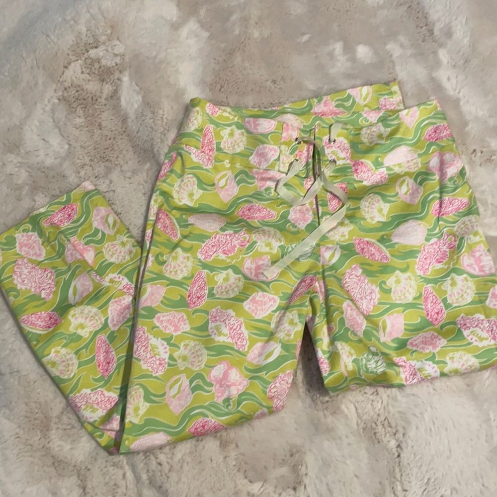 🐚Key west shell game hip hugger Capri pants